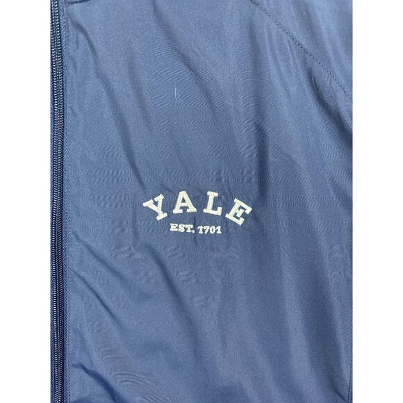 Yale Navy Blue Windbreaker Jacket With Zip Front & Elastic Cuffs XL - Picture 2 of 12